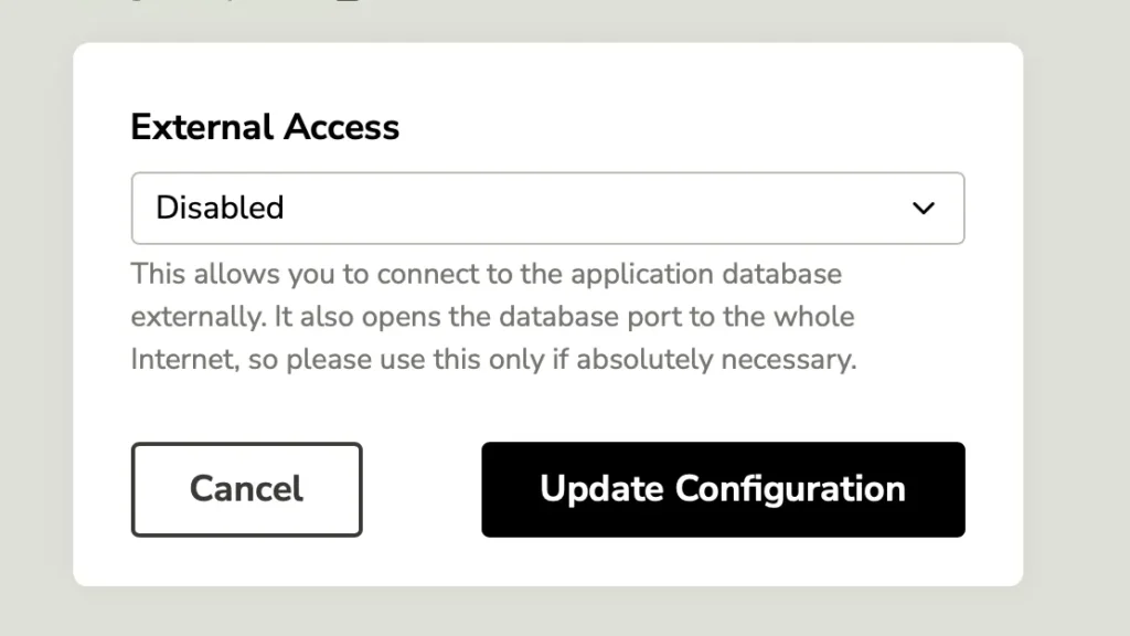 TangibleXP's external MySQL access