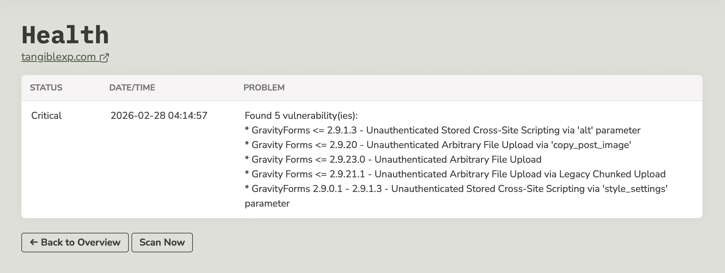 TangibleXP's health scanner