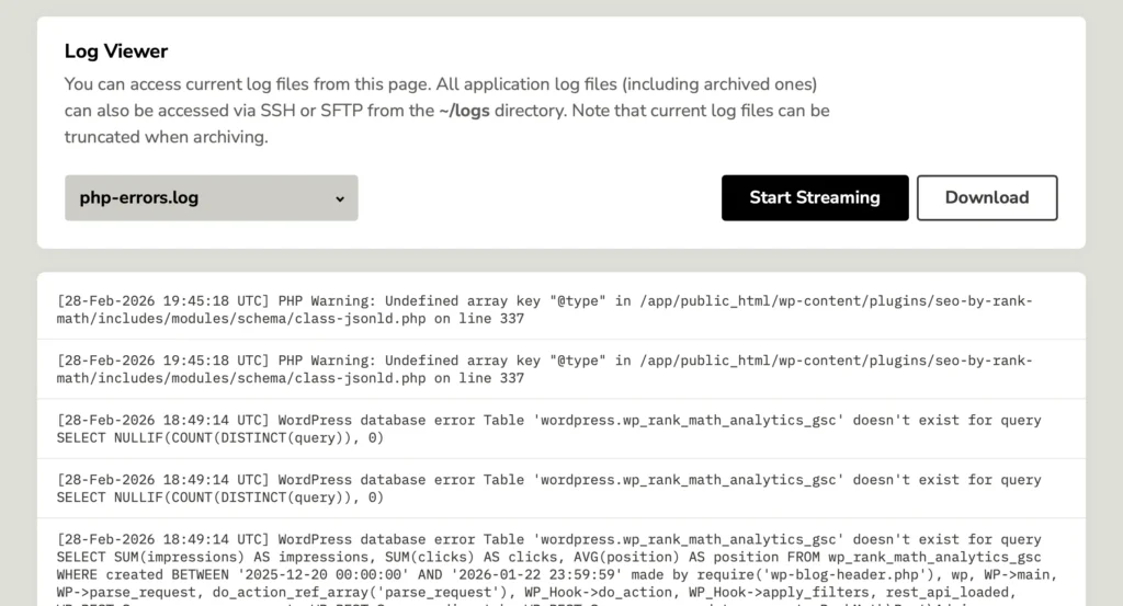 TangibleXP Application Logs